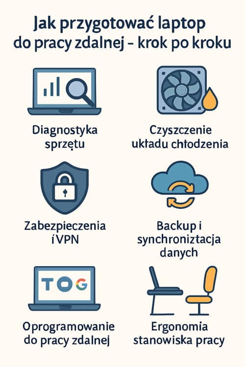 jak przygotować laptop do pracy zdalnej